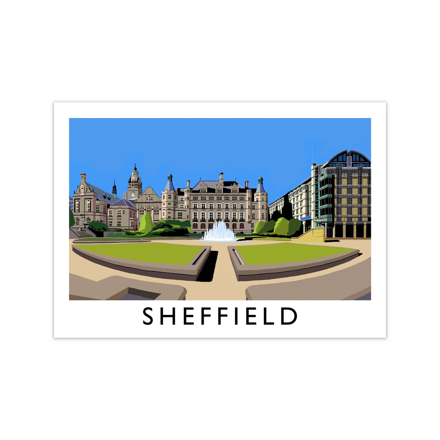 Sheffield Framed Digital Art Print by Richard O'Neill