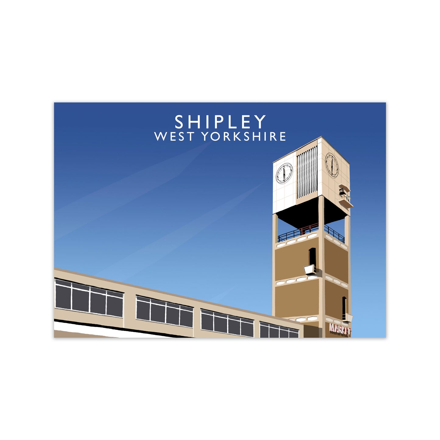 Shipley West Yorkshire Travel Art Print by Richard O'Neill, Framed Wall Art