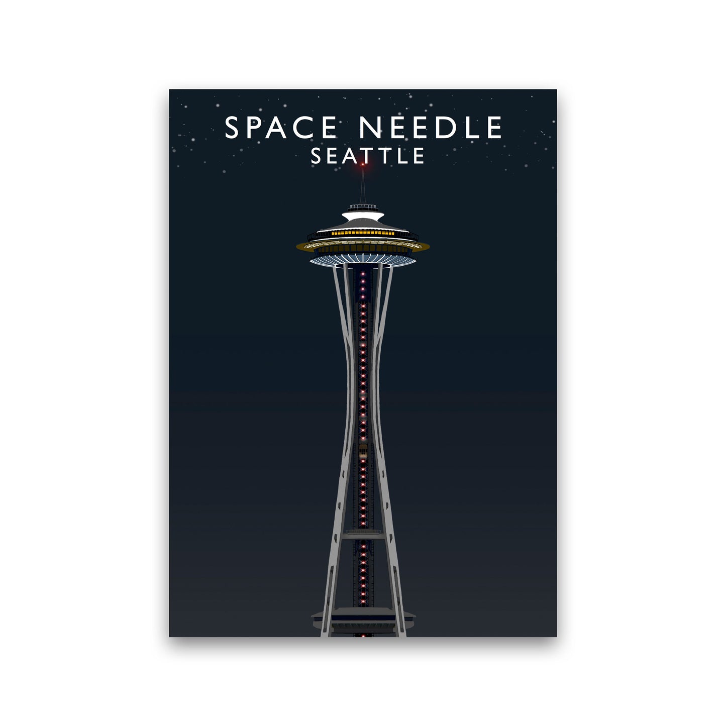 Space Needle Seattle Night Art Print by Richard O'Neill