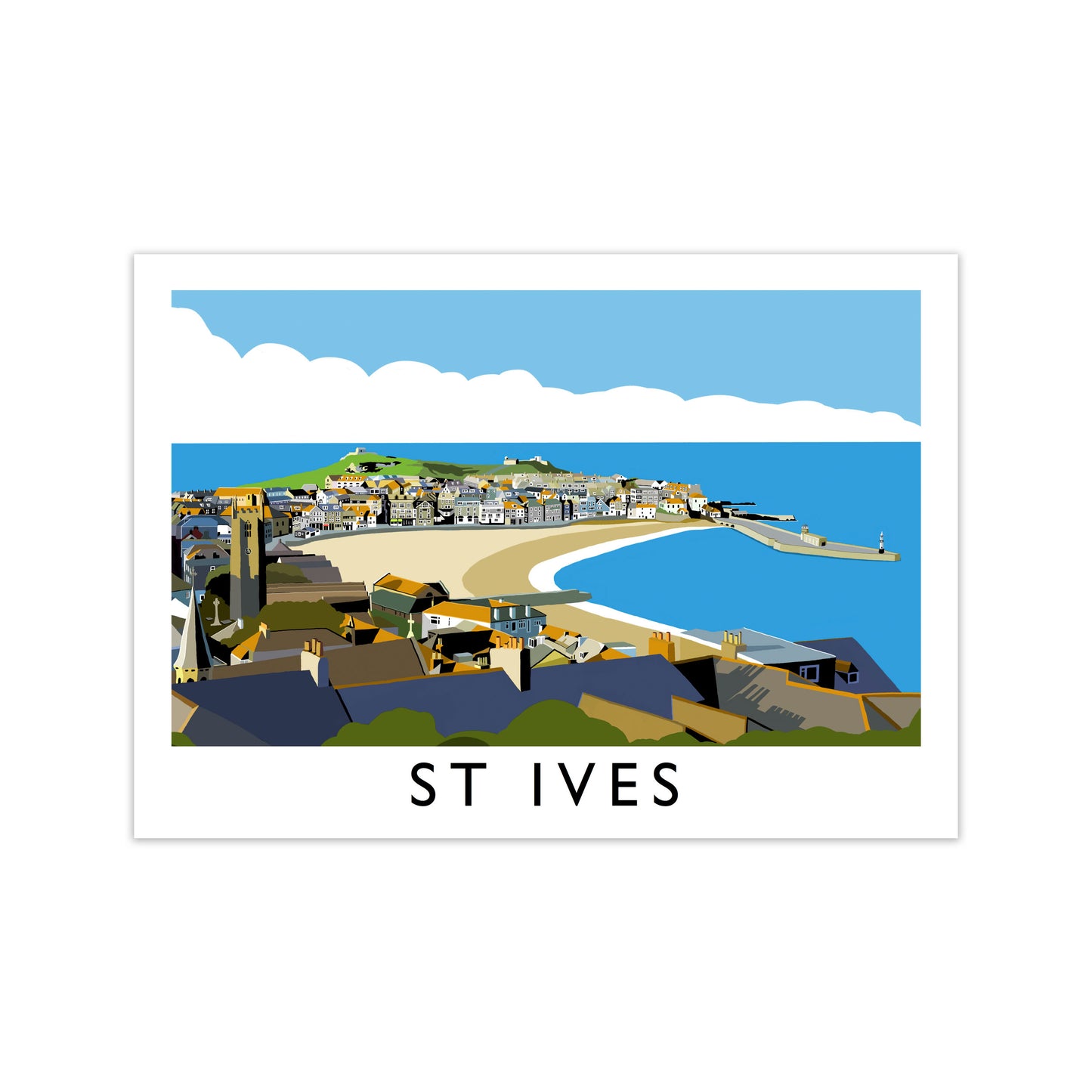 St Ives Art Print by Richard O'Neill, Framed Wall Art