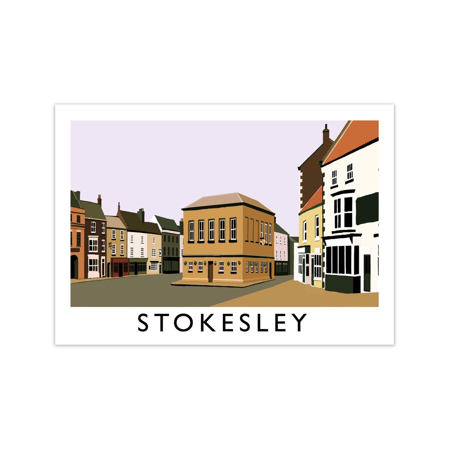 Stokesley Travel Art Print by Richard O'Neill, Framed Wall Art