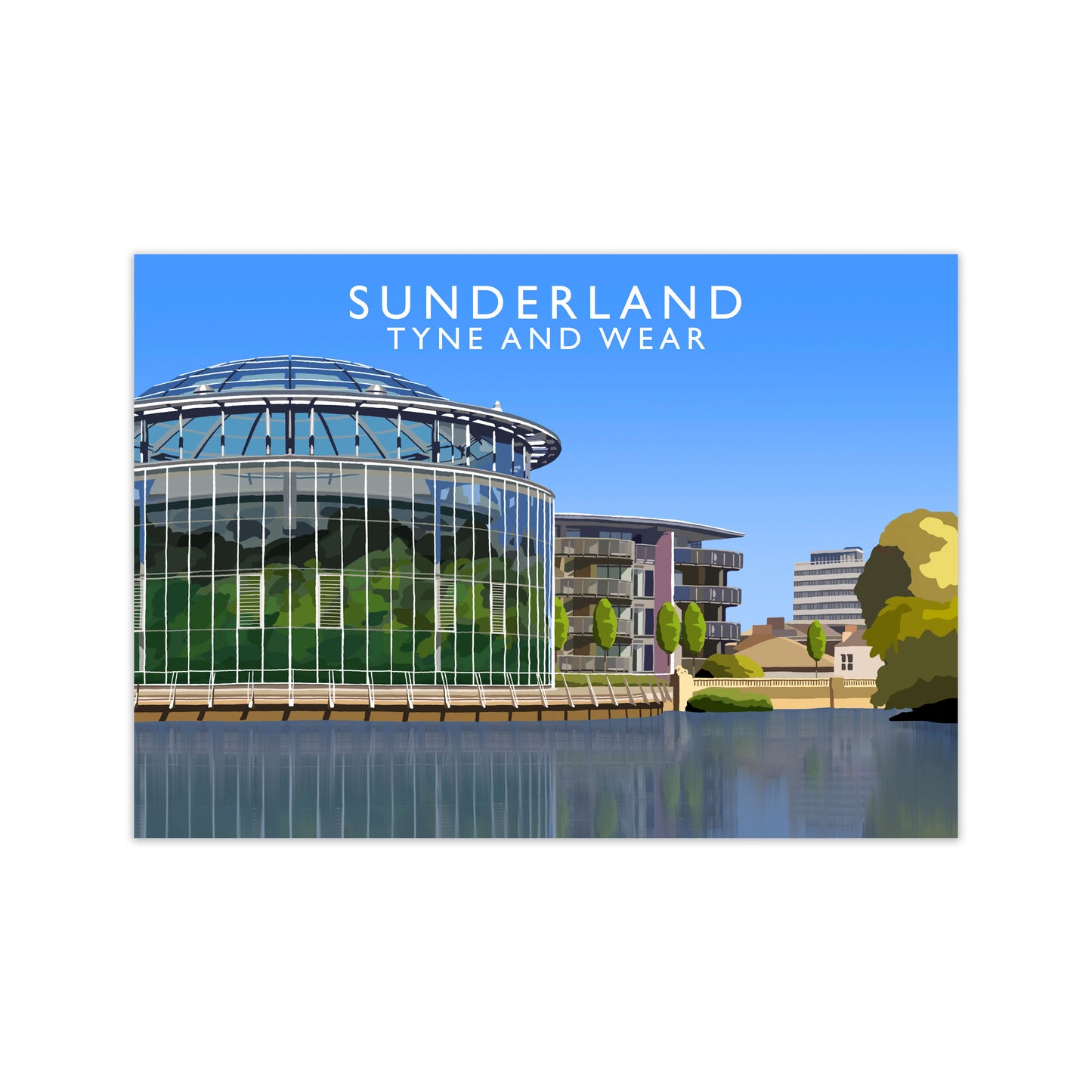 Sunderland Tyne and Wear Travel Art Print by Richard O'Neill