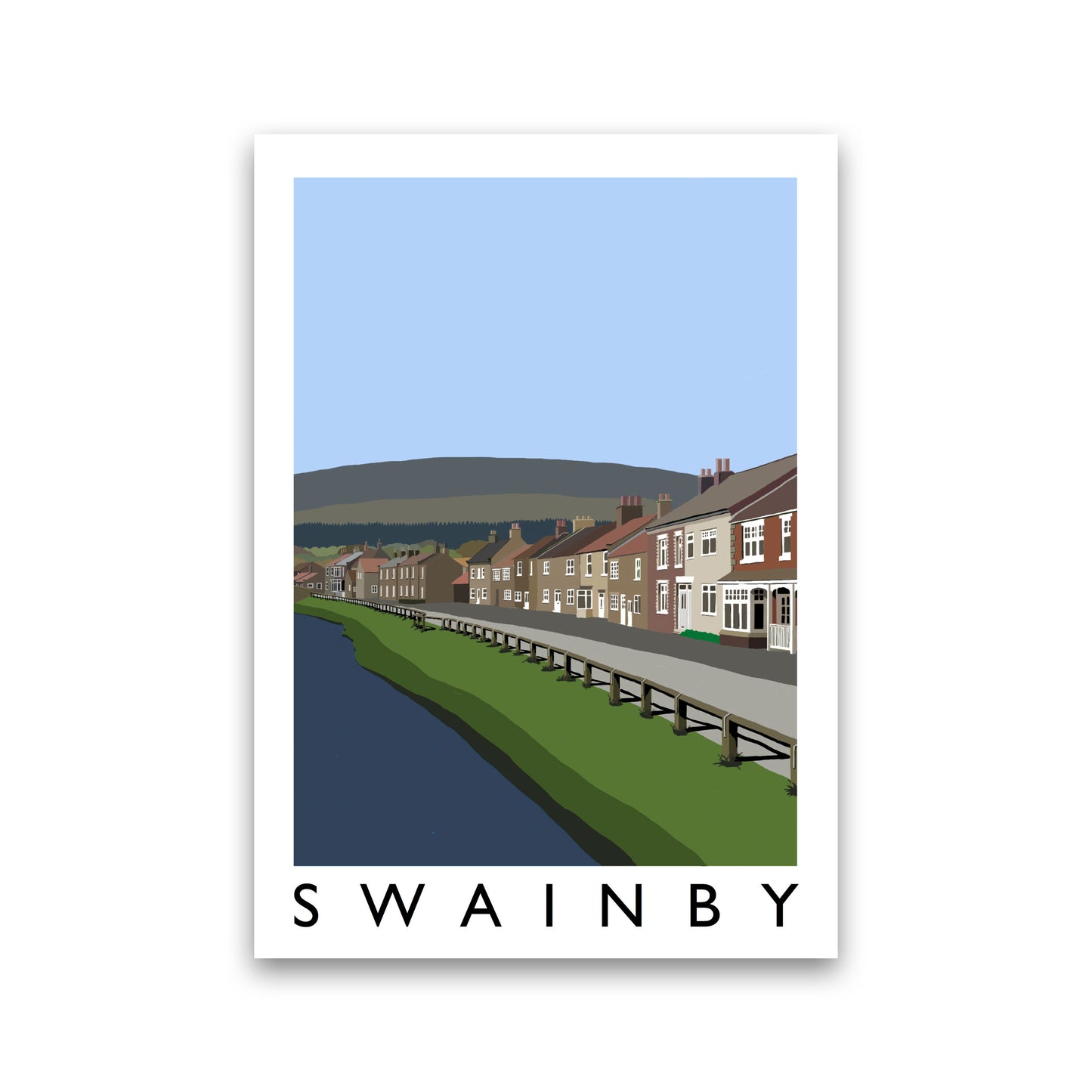 Swainby Digital Art Print by Richard O'Neill, Framed Wall Art