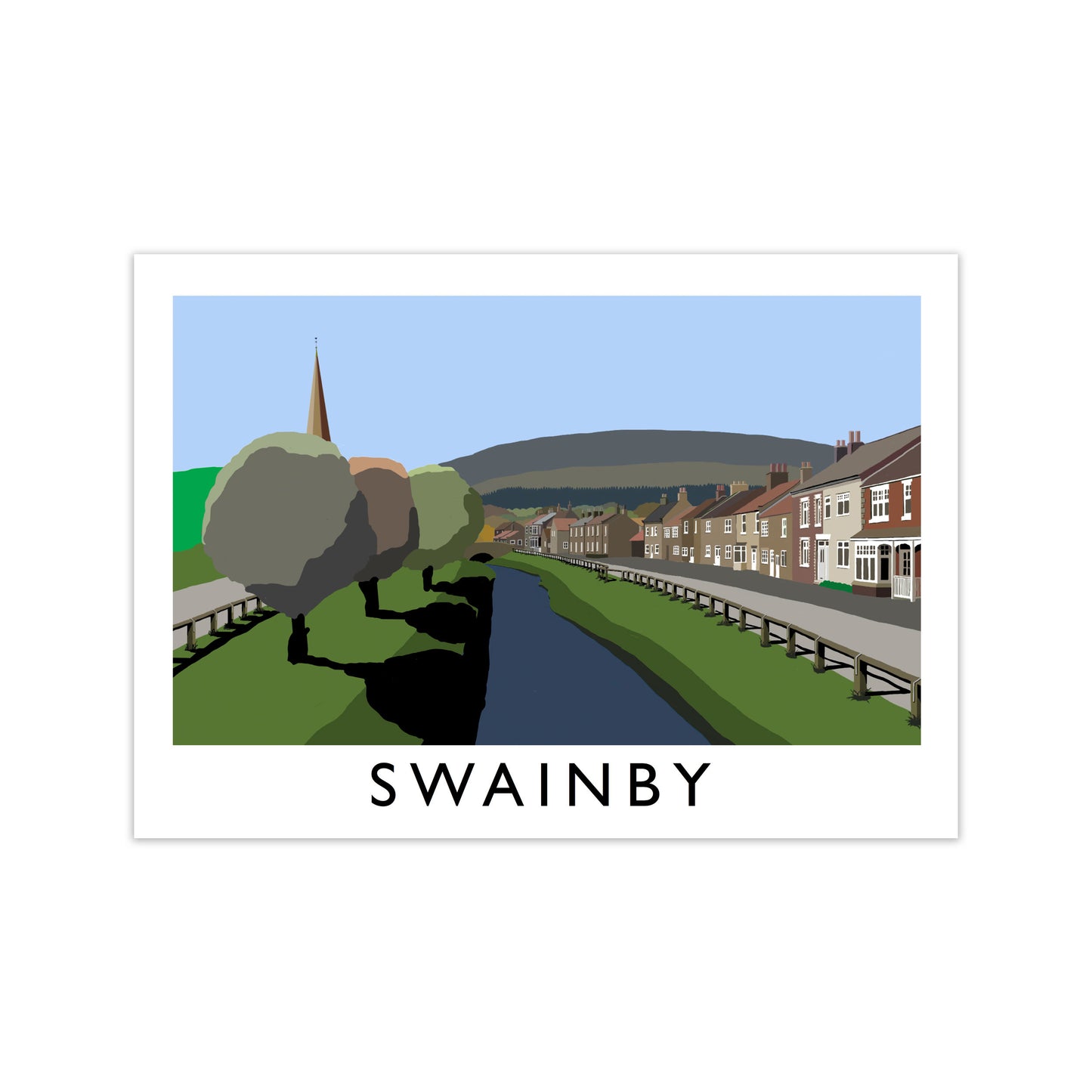 Swainby Travel Art Print by Richard O'Neill, Framed Wall Art