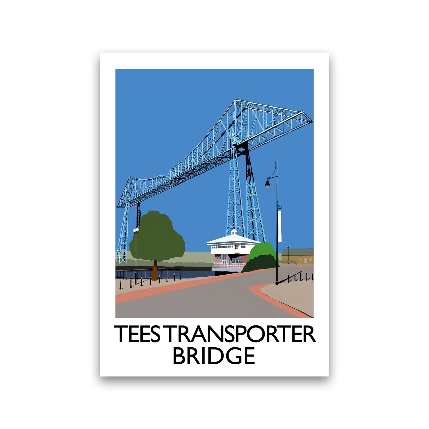 Tees Transporter Bridge Art Print by Richard O'Neill, Framed Wall Art