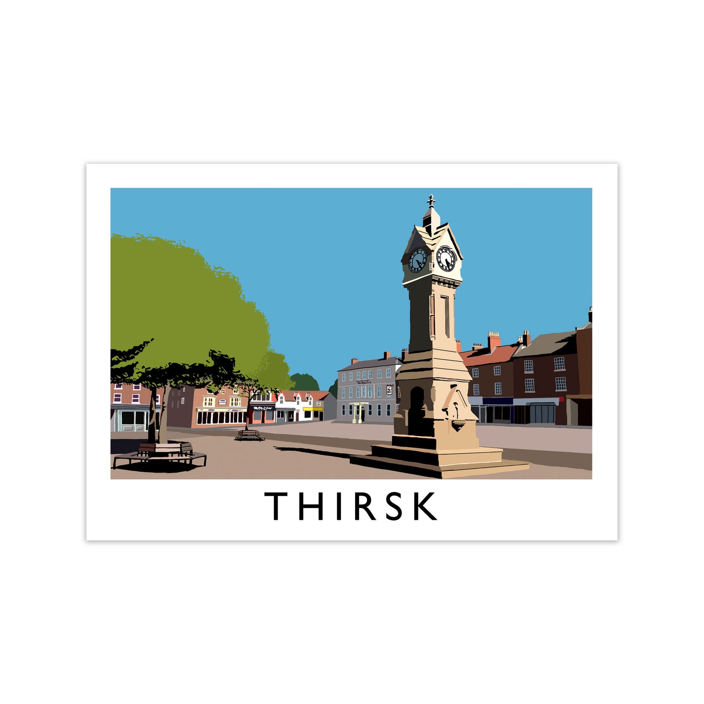 Thirsk Framed Digital Art Print by Richard O'Neill, Framed Wall Art