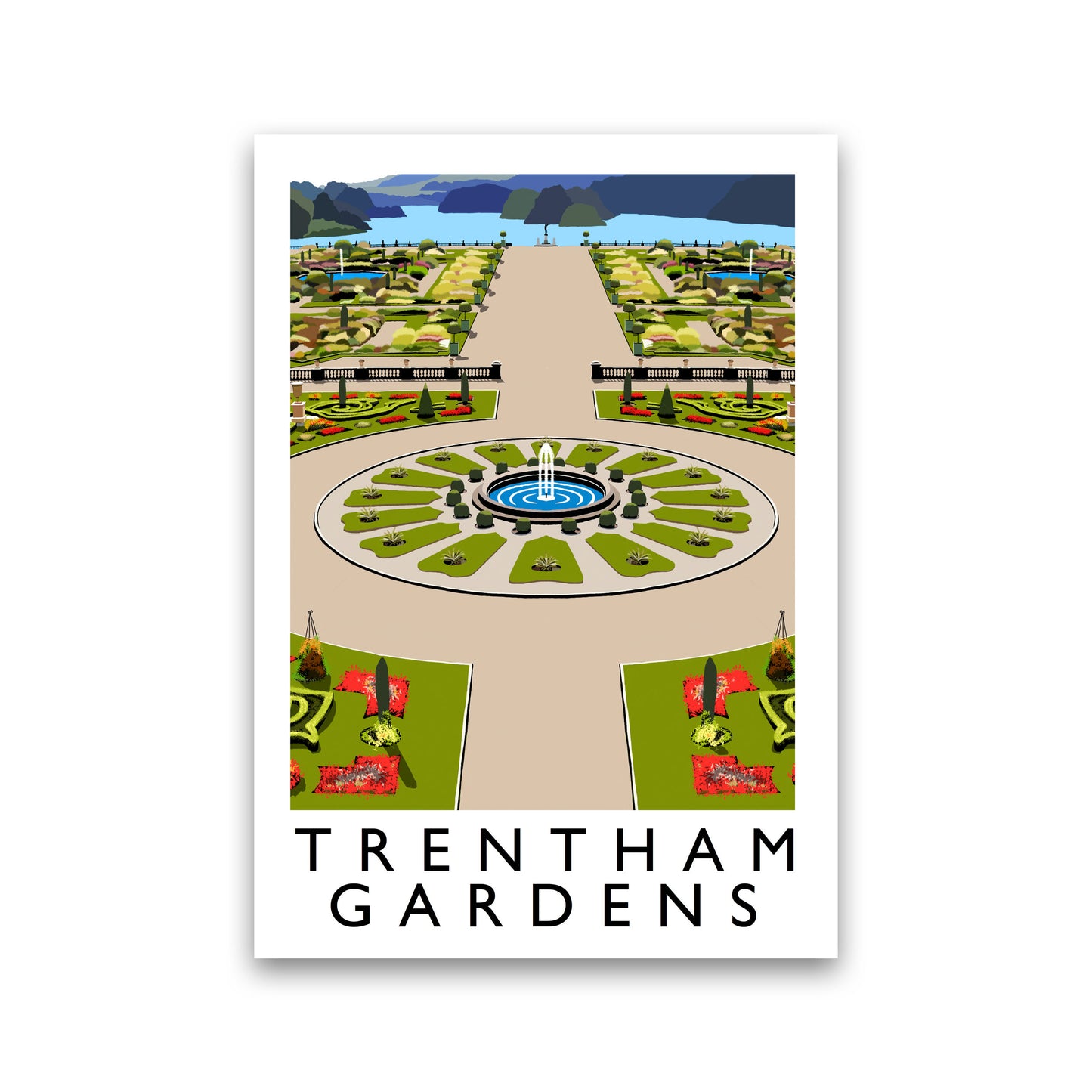 Trentham Gardens Framed Digital Art Print by Richard O'Neill