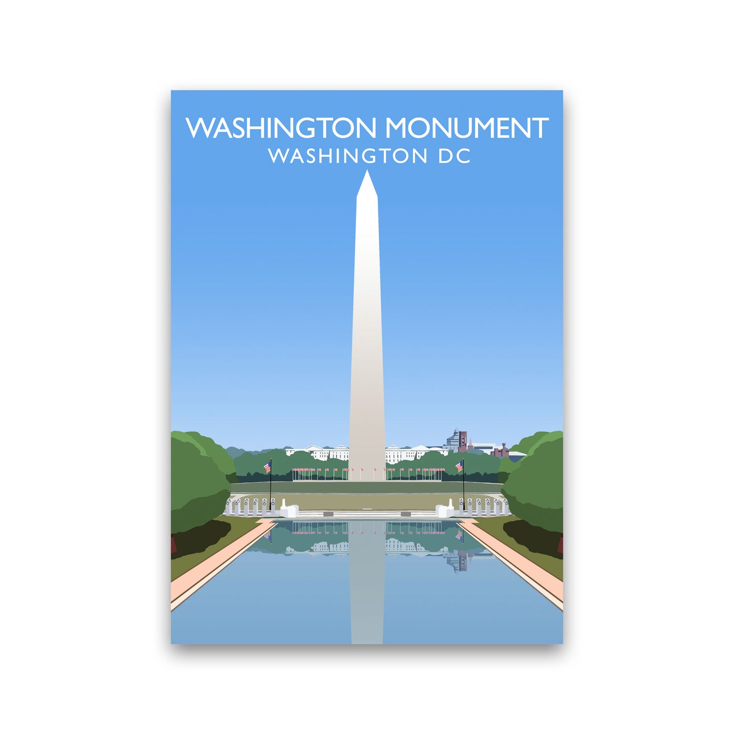 Washington DC Monument Travel Art Print by Richard O'Neill