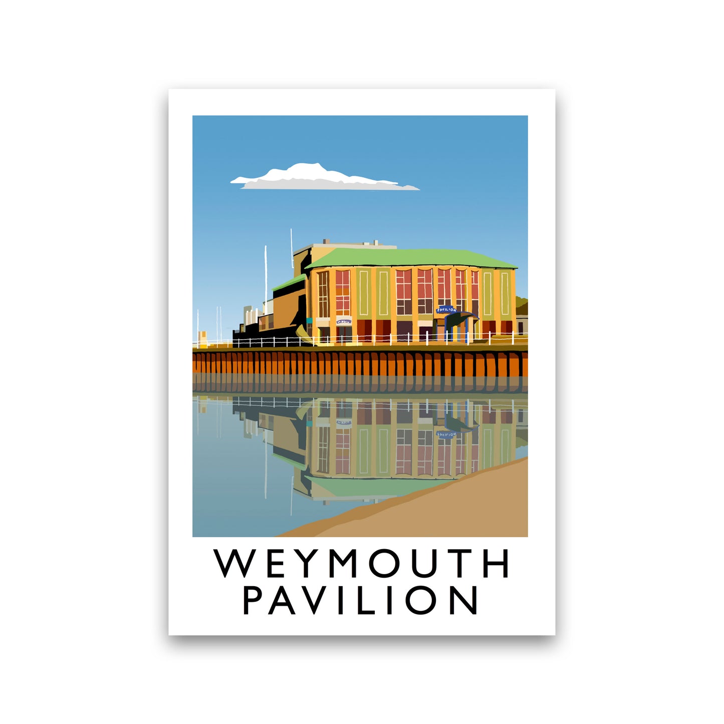 Weymouth Pavilion Travel Art Print by Richard O'Neill, Framed Wall Art