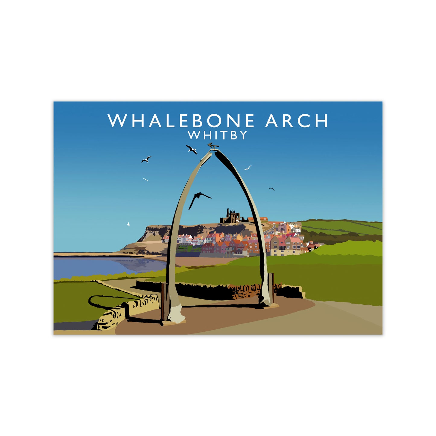 Whalebone Arch Whitby Art Print by Richard O'Neill, Framed Wall Art