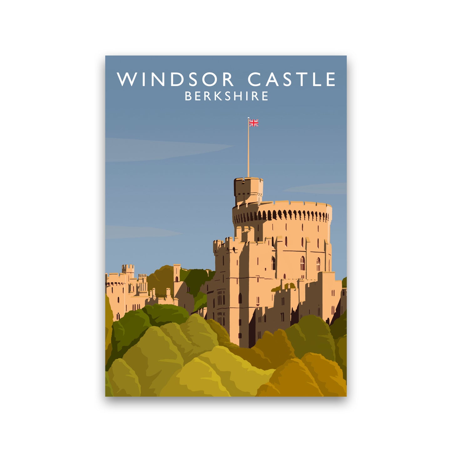 Windsor Castle Portrait Berkshire Travel Art Print by Richard O'Neill