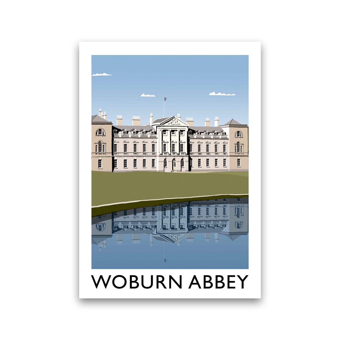 Woburn Abbey Travel Art Print by Richard O'Neill, Framed Wall Art