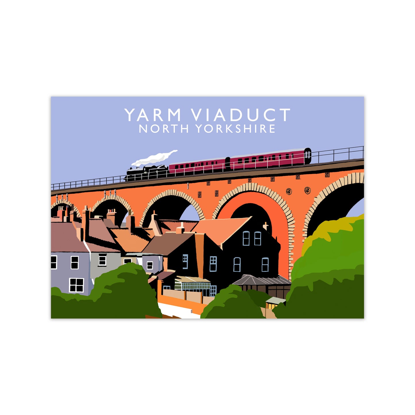 Yarm Viaduct North Yorkshire Travel Art Print by Richard O'Neill