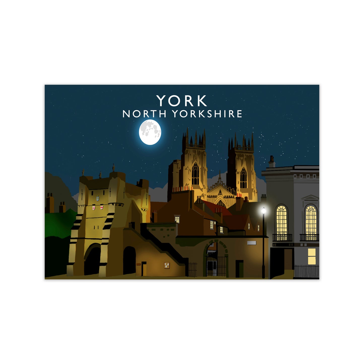 York Travel Art Print by Richard O'Neill, Framed Wall Art