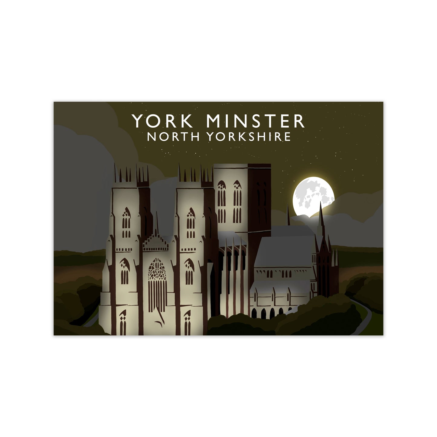 York Minster2 Night Digital Art Print by Richard O'Neill