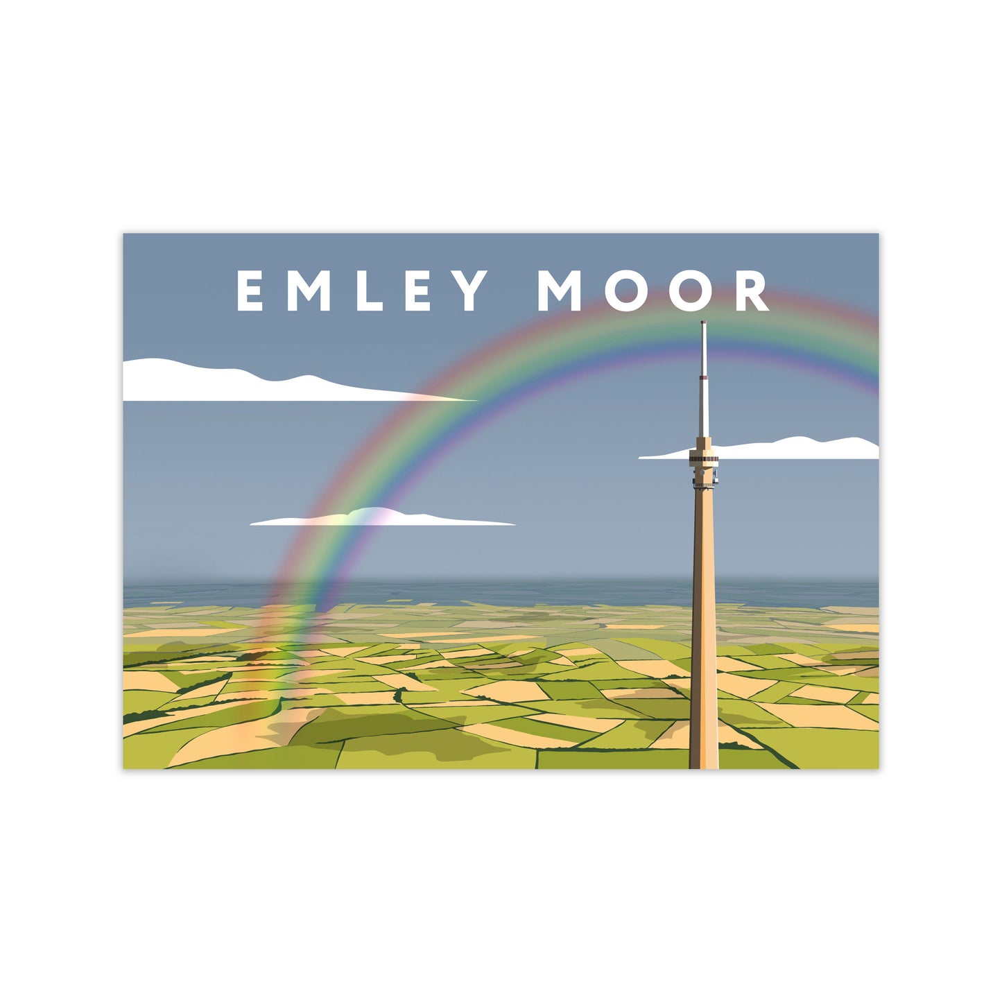 Emley Moor Framed Digital Art Print by Richard O'Neill