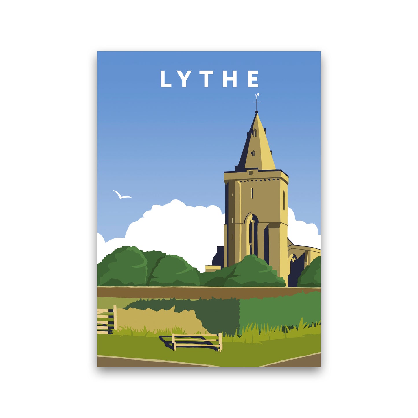 Lythe Travel Art Print by Richard O'Neill, Framed Wall Art