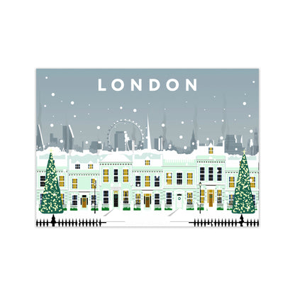 London Cherry Tree Lane In Snow by Richard O'Neill