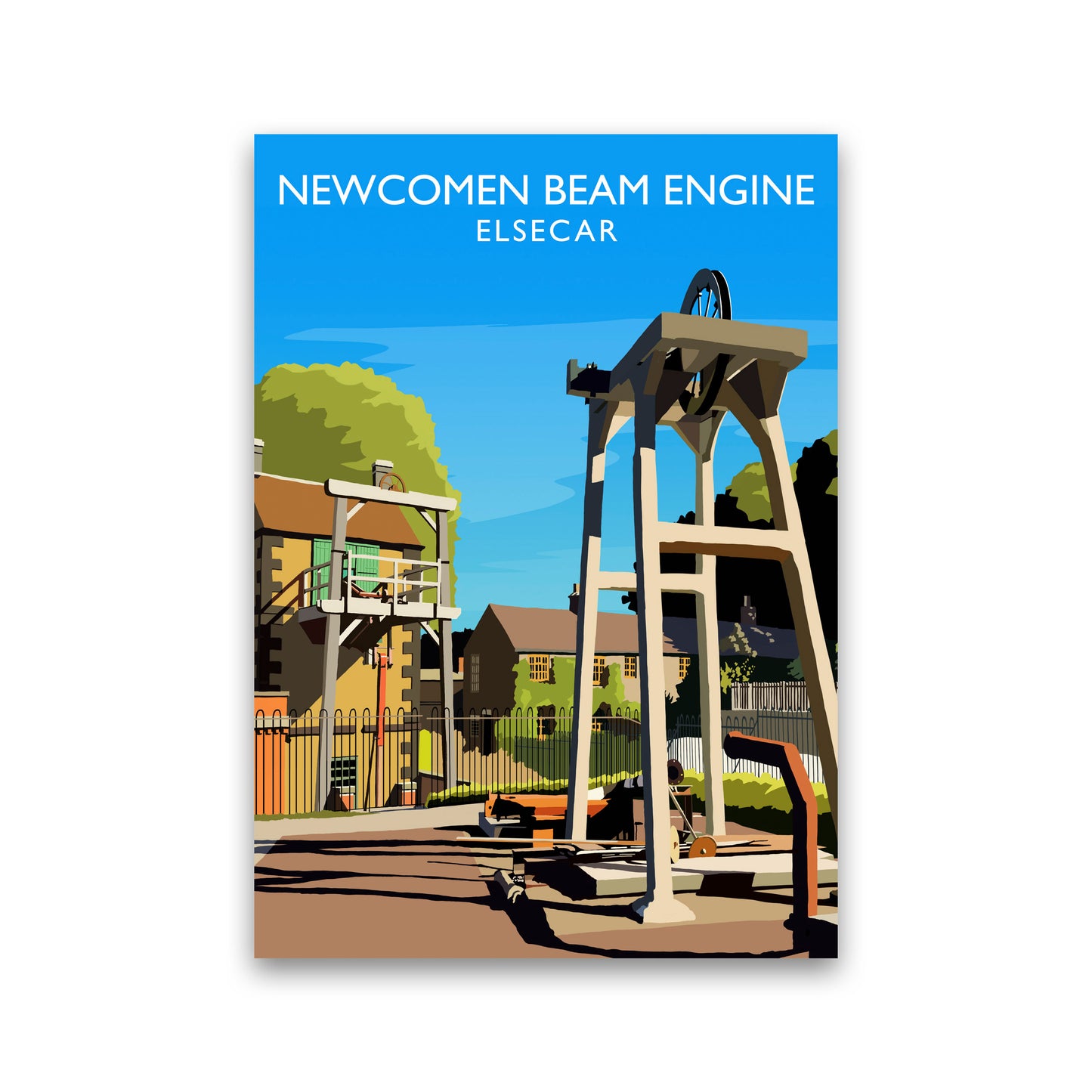 Newcomen Beam Engine portrait by Richard O'Neill