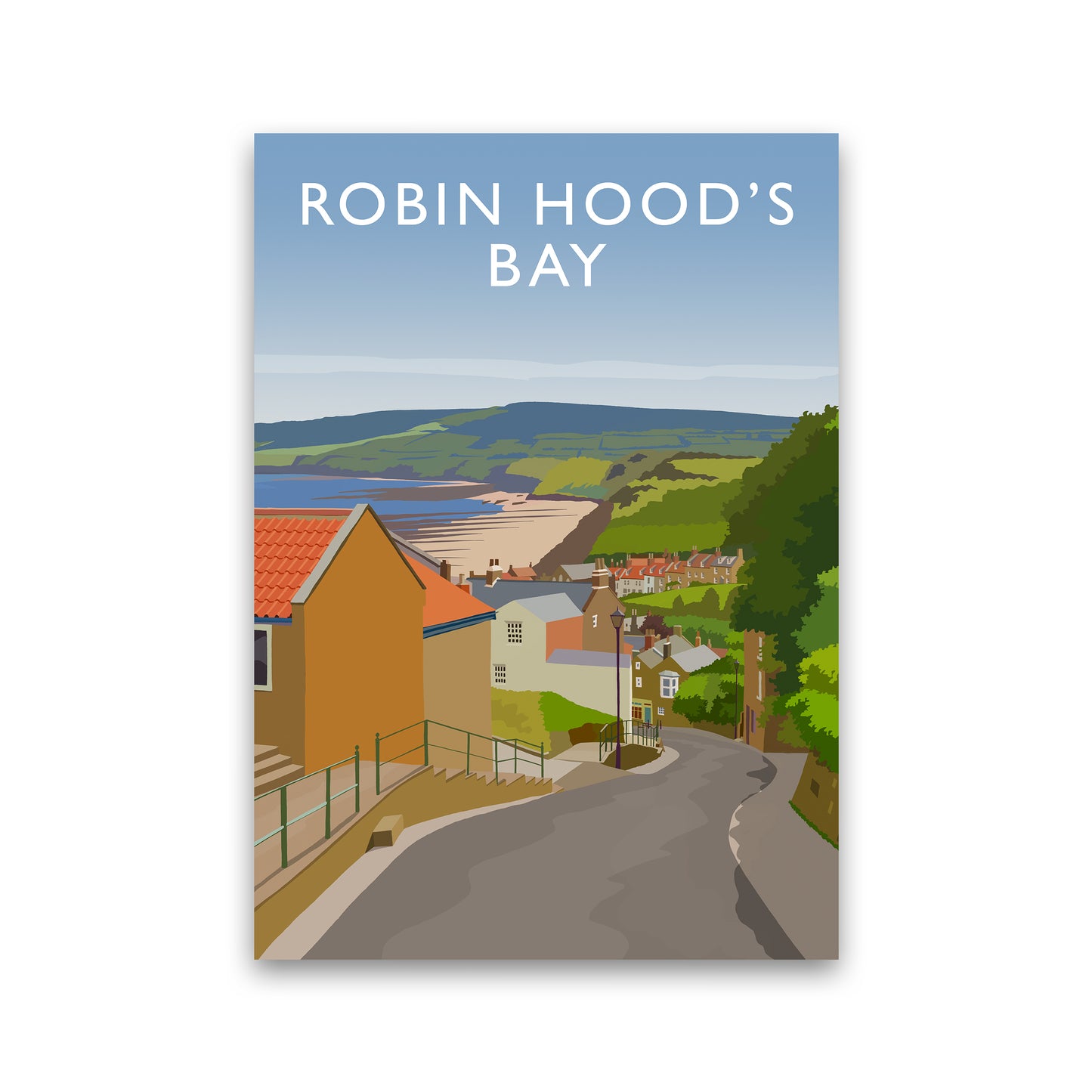 Robin Hood's Bay 3 portrait by Richard O'Neill Print Only