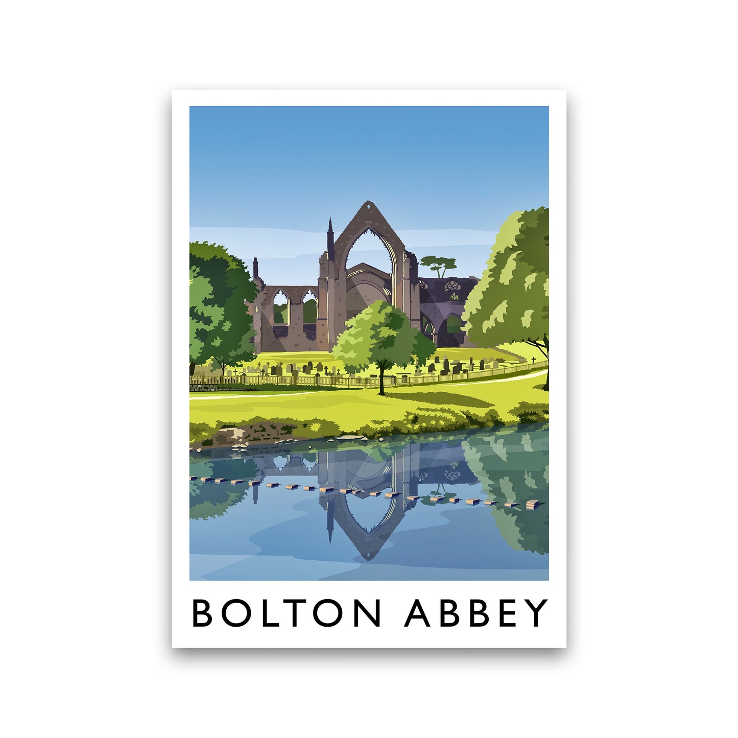 Bolton Abbey portrait by Richard O'Neill Print Only