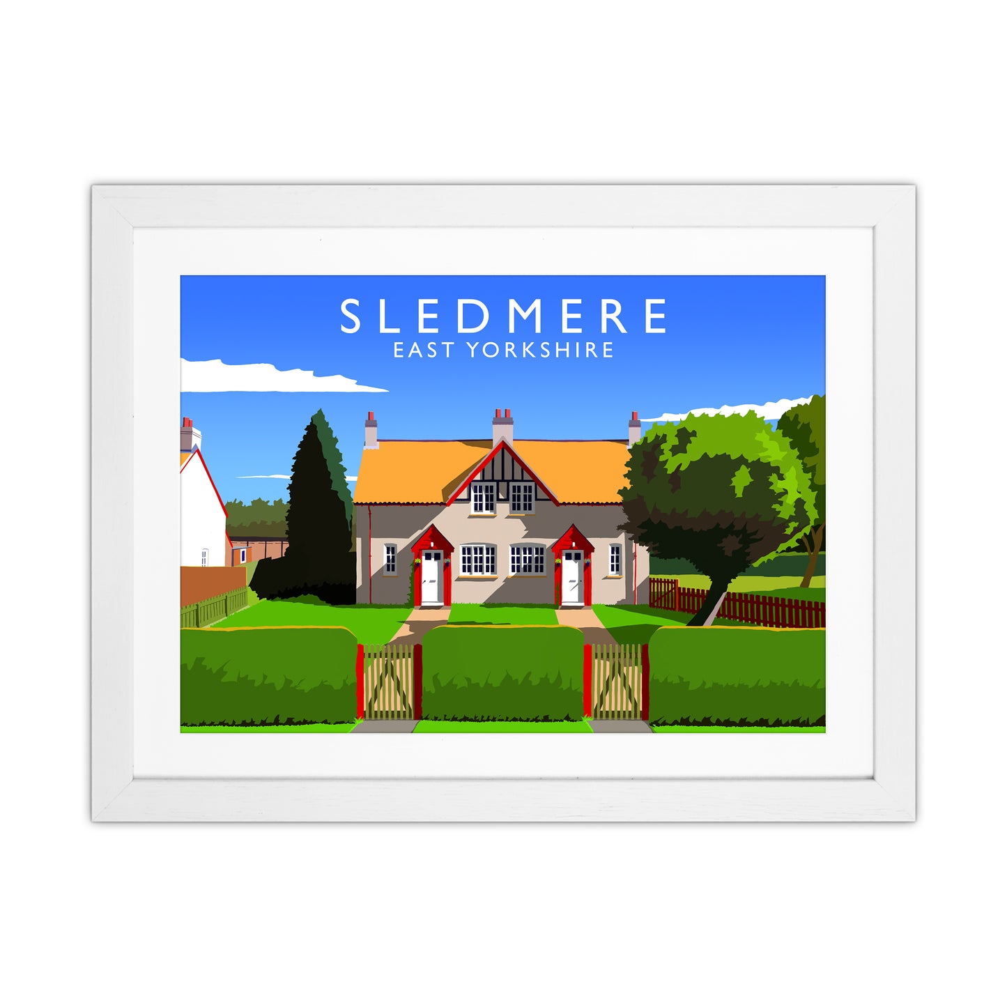 Sledmere Travel Art Print by Richard O'Neill White Grain