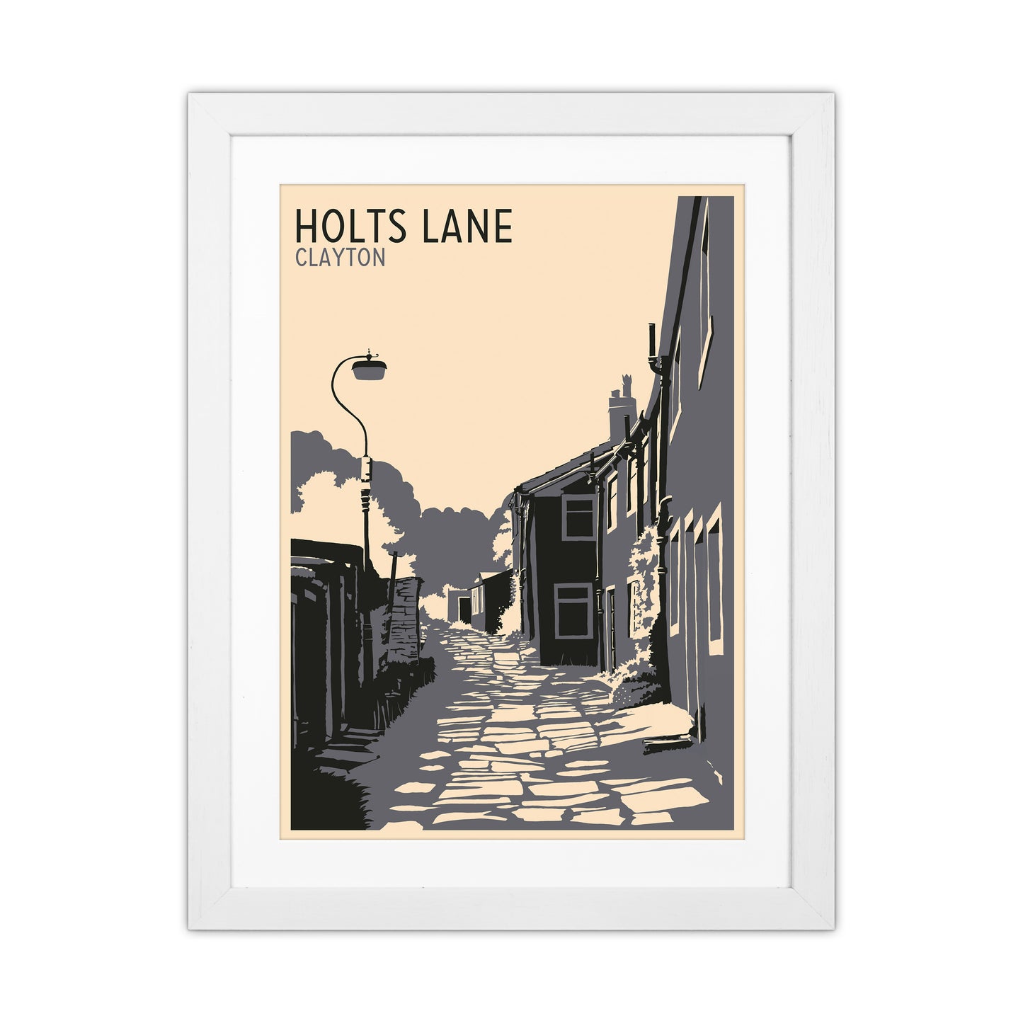 Holts Lane, Clayton Travel Art Print by Richard O'Neill White Grain