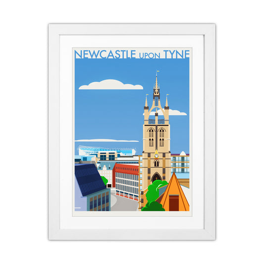 Newcastle upon Tyne 2 (Day) Travel Art Print by Richard O'Neill White Grain