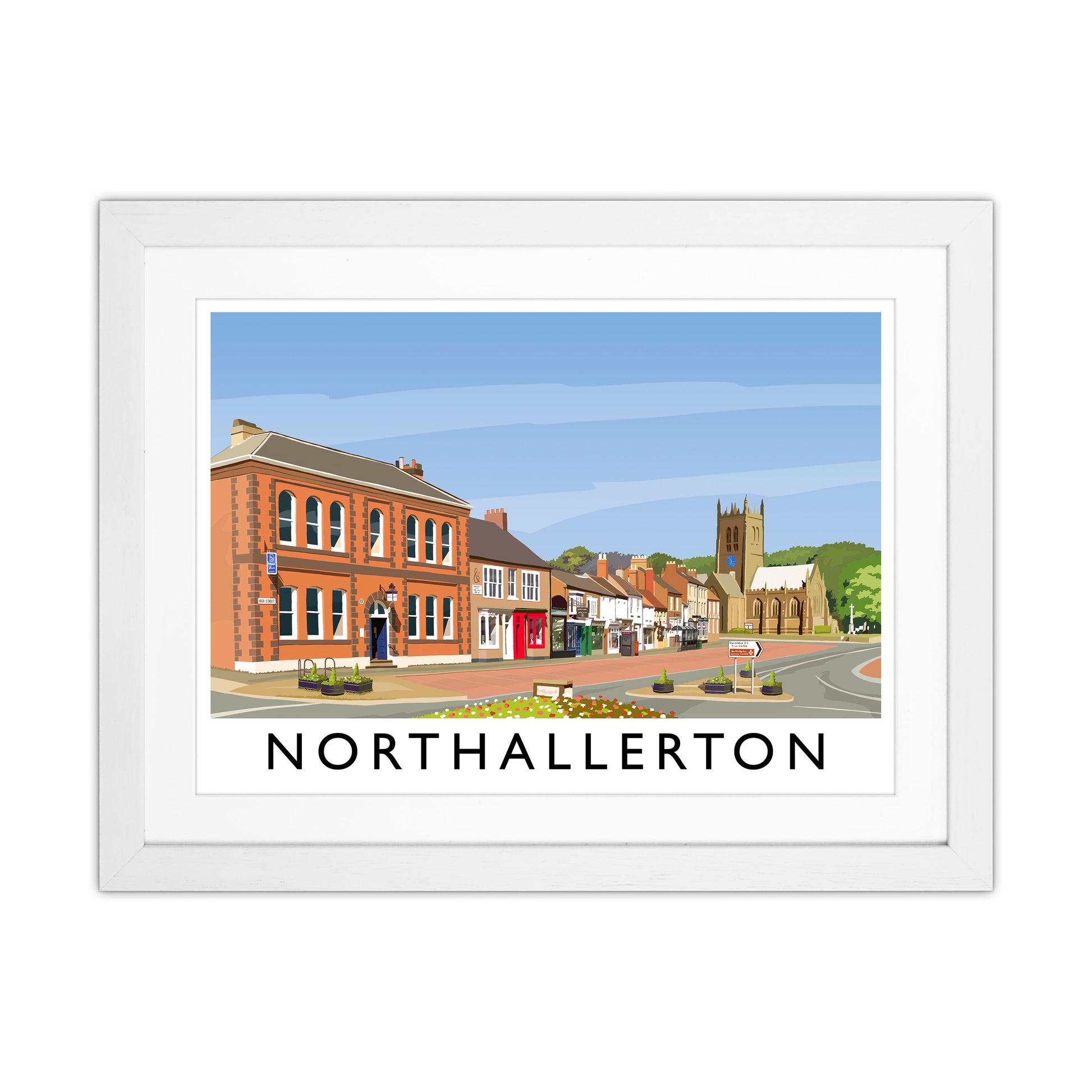 Northallerton 5 Travel Art Print by Richard O'Neill White Grain