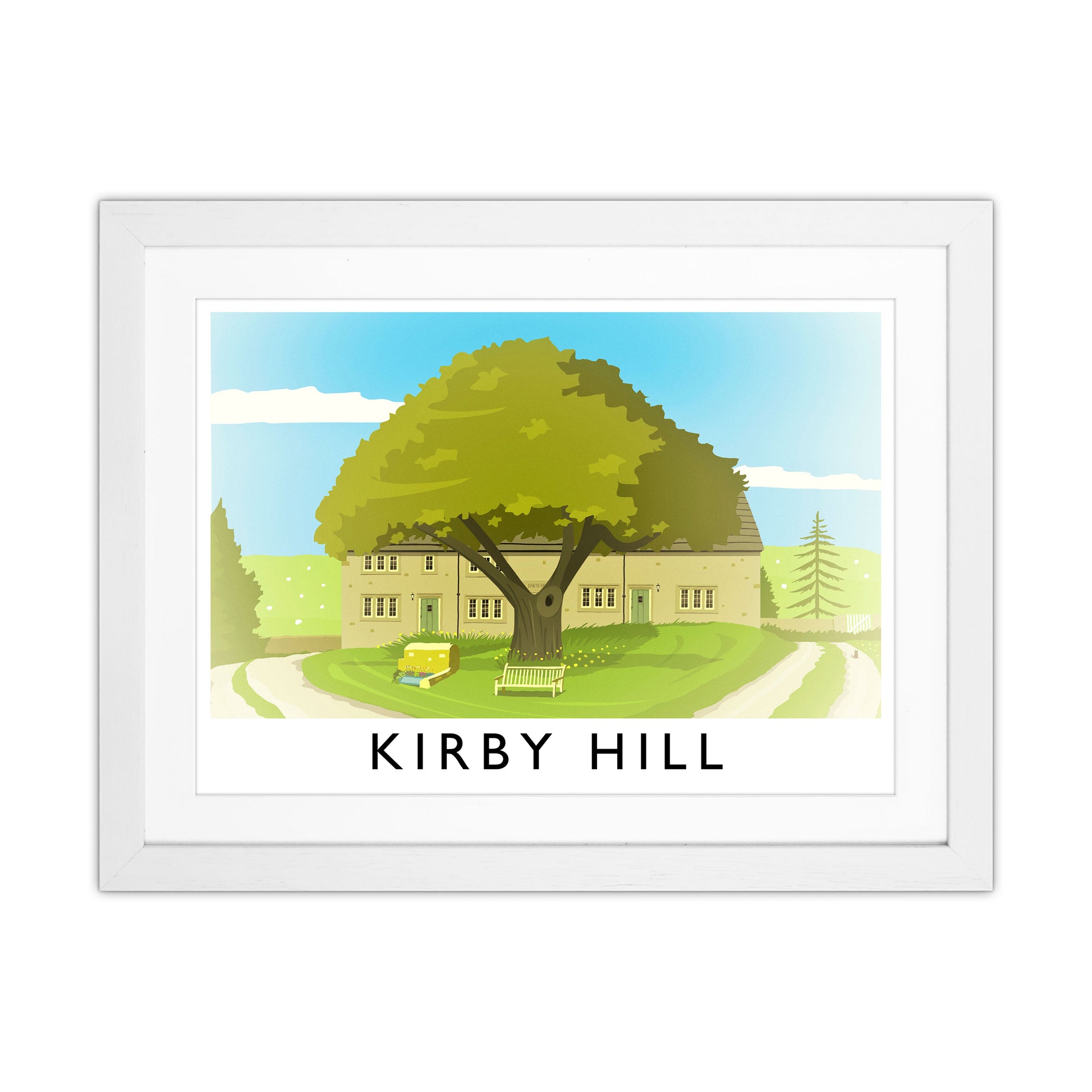 Kirby Hill Travel Art Print by Richard O'Neill White Grain