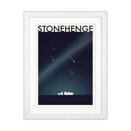 Stonehenge 2 (Night) Travel Art Print by Richard O'Neill White Grain