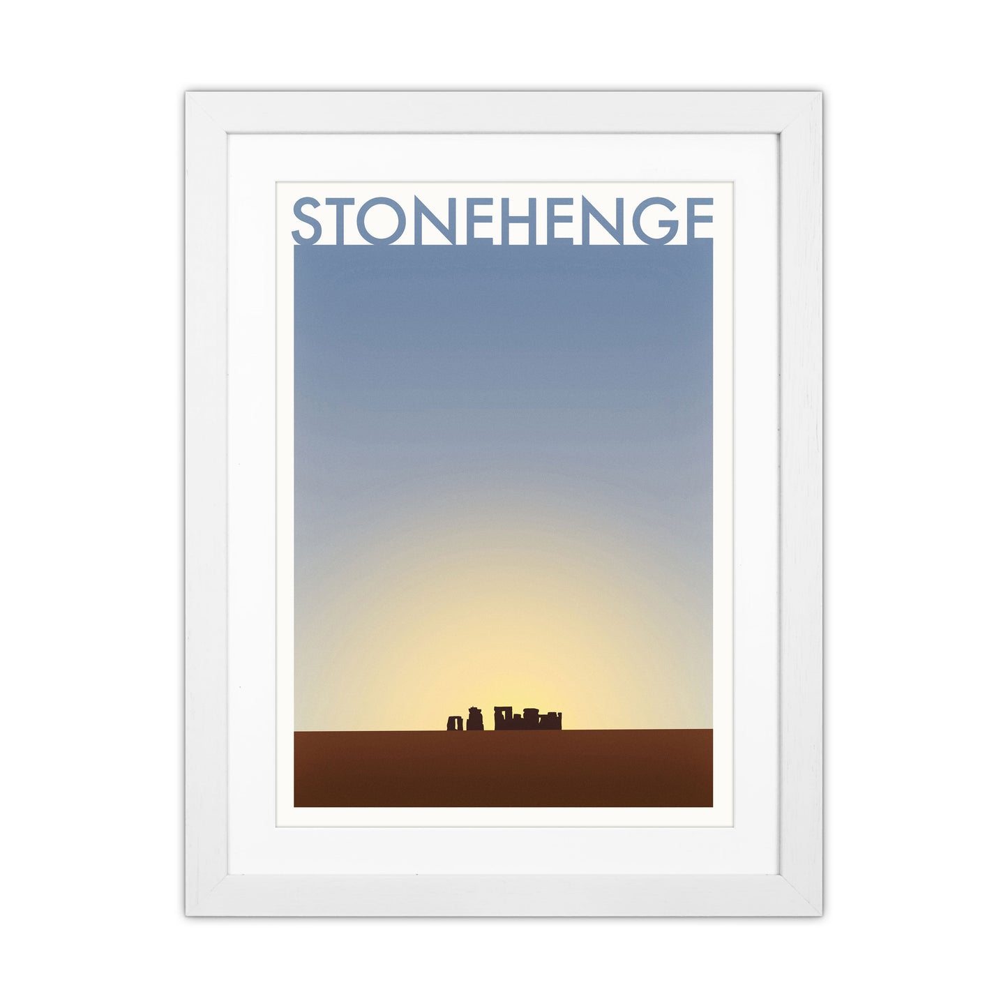 Stonehenge 2 (Day) Travel Art Print by Richard O'Neill White Grain