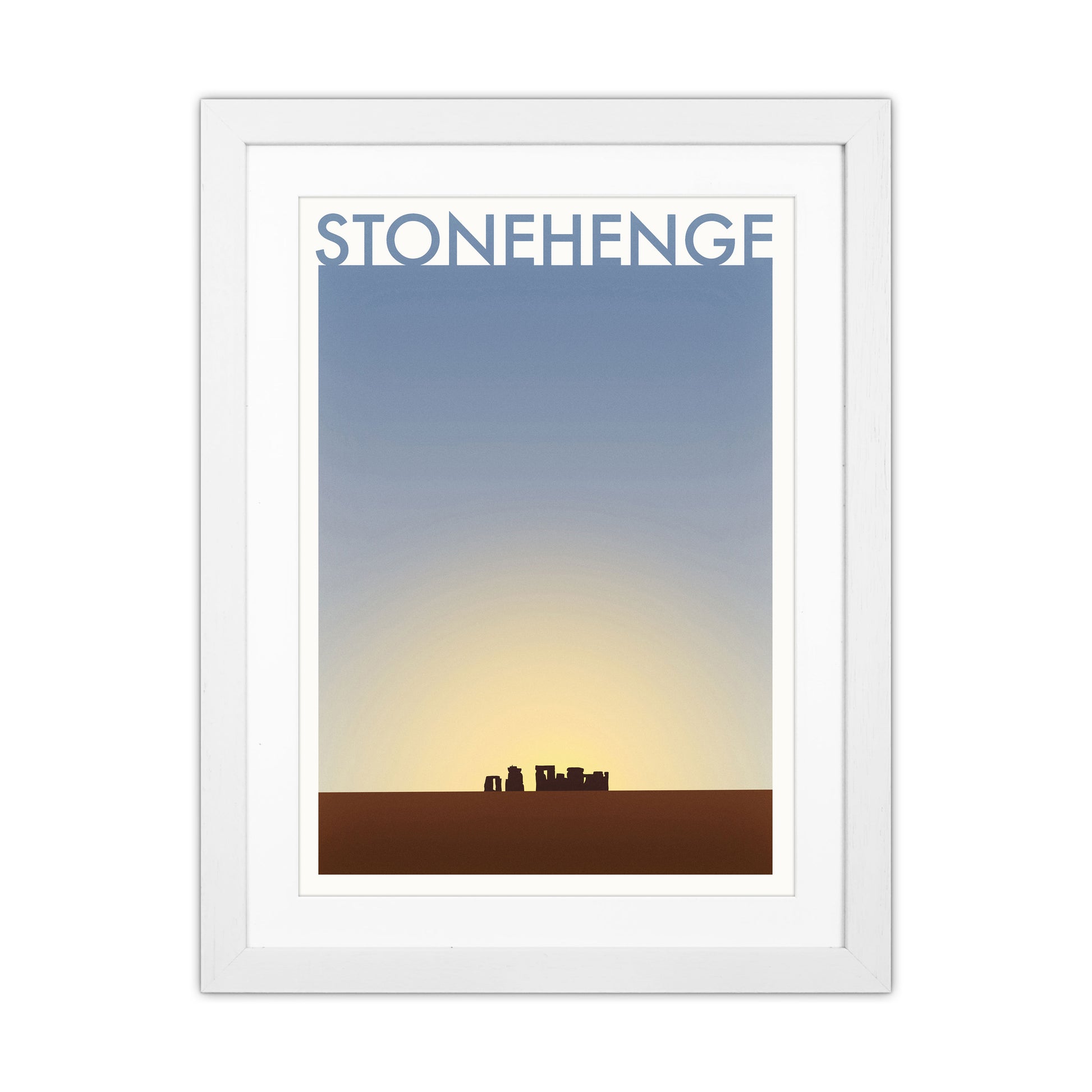 Stonehenge 2 (Day) Travel Art Print by Richard O'Neill White Grain