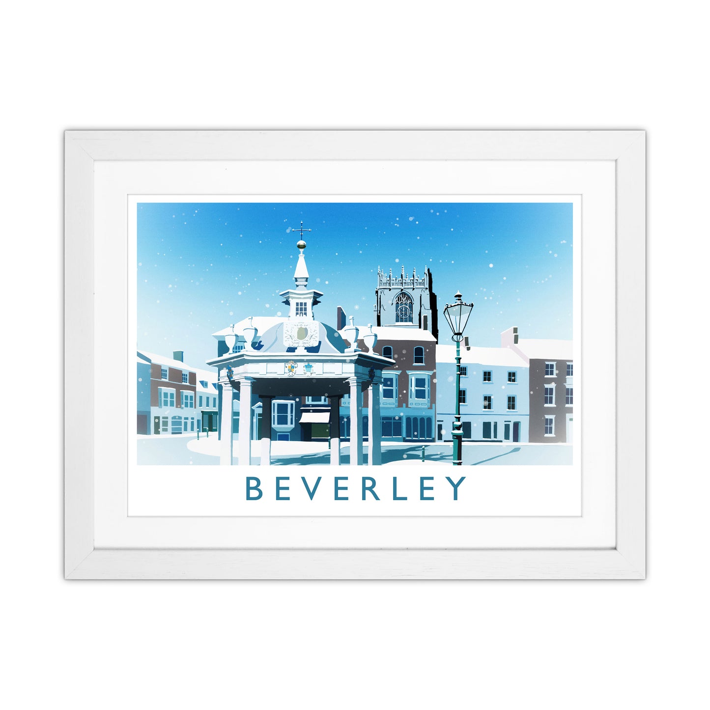 Beverley (Snow) 2 Travel Art Print by Richard O'Neill White Grain