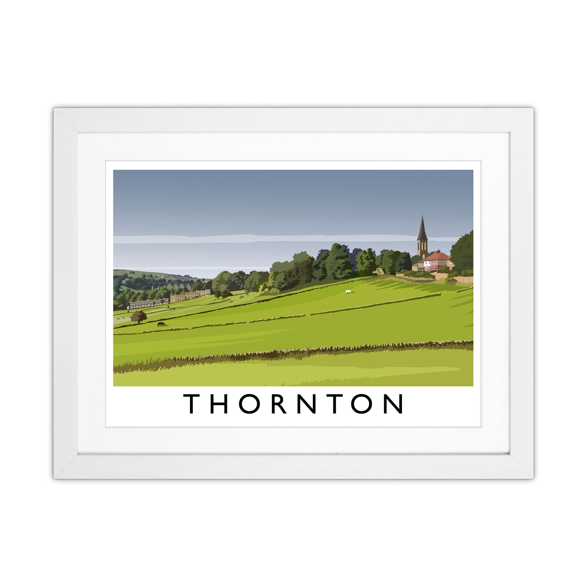 Thornton Travel Art Print by Richard O'Neill White Grain