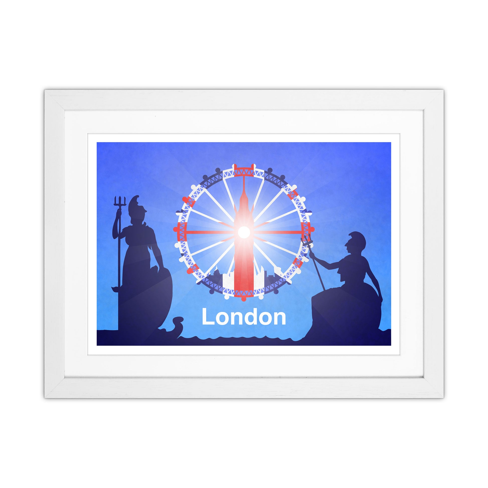 London (Britannia) Travel Art Print by Richard O'Neill White Grain