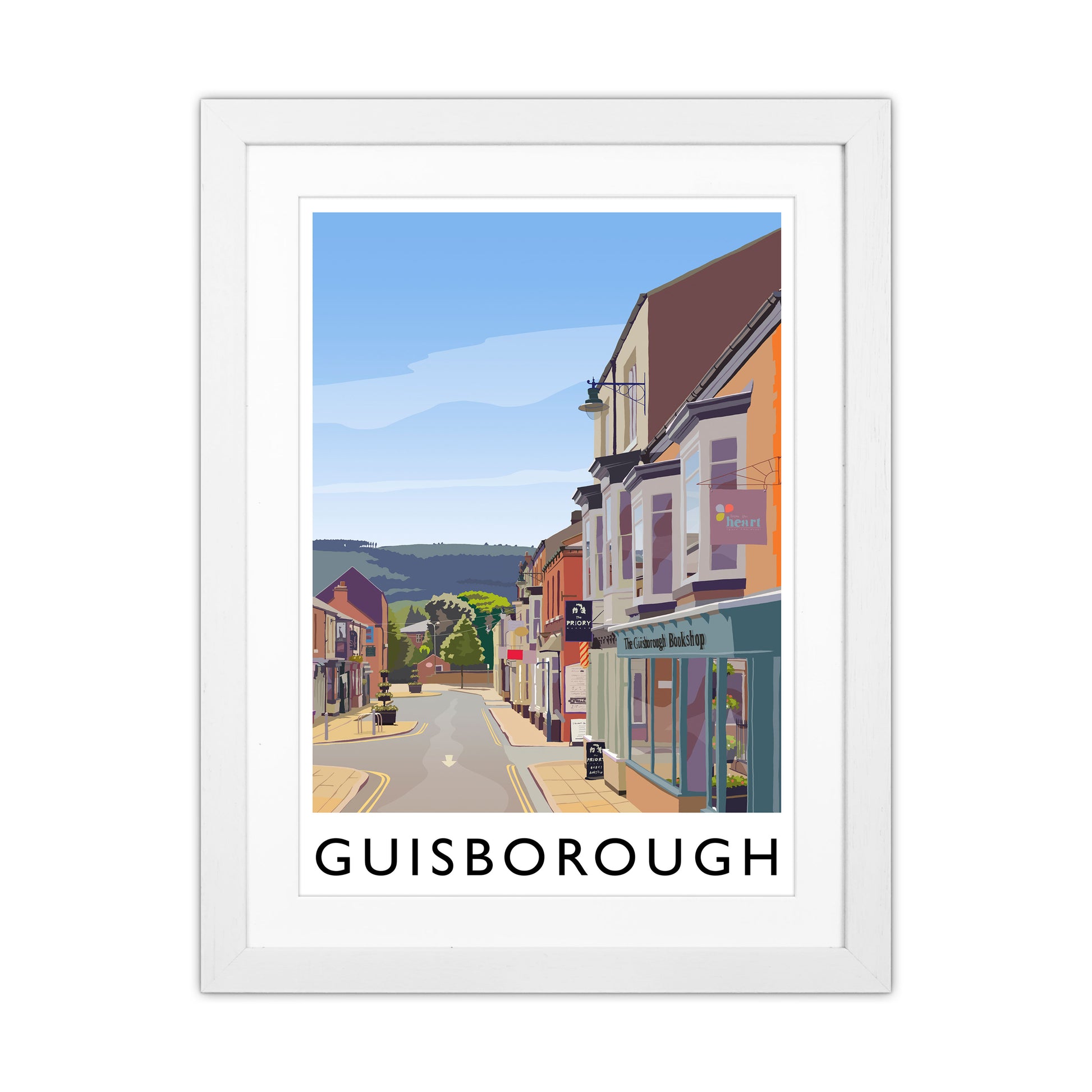 Guisborough 3 Portrait Travel Art Print by Richard O'Neill White Grain