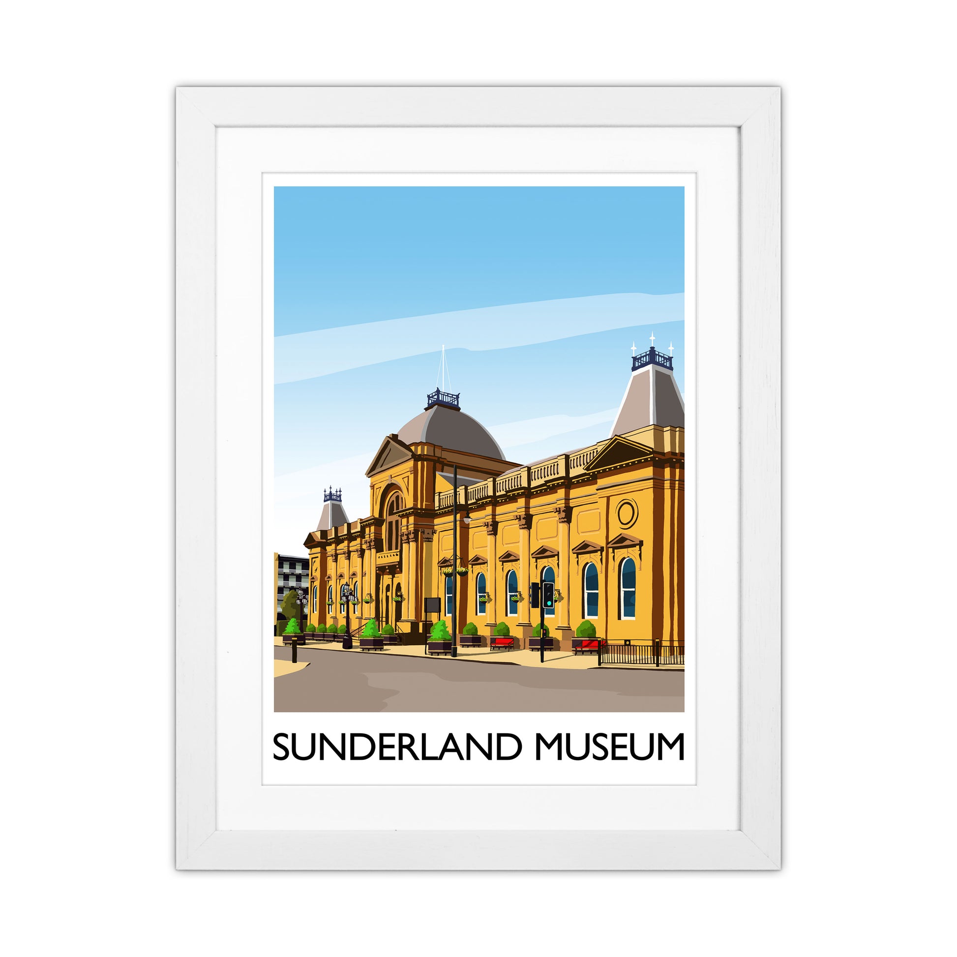 Sunderland Museum 2 Portrait Travel Art Print by Richard O'Neill White Grain