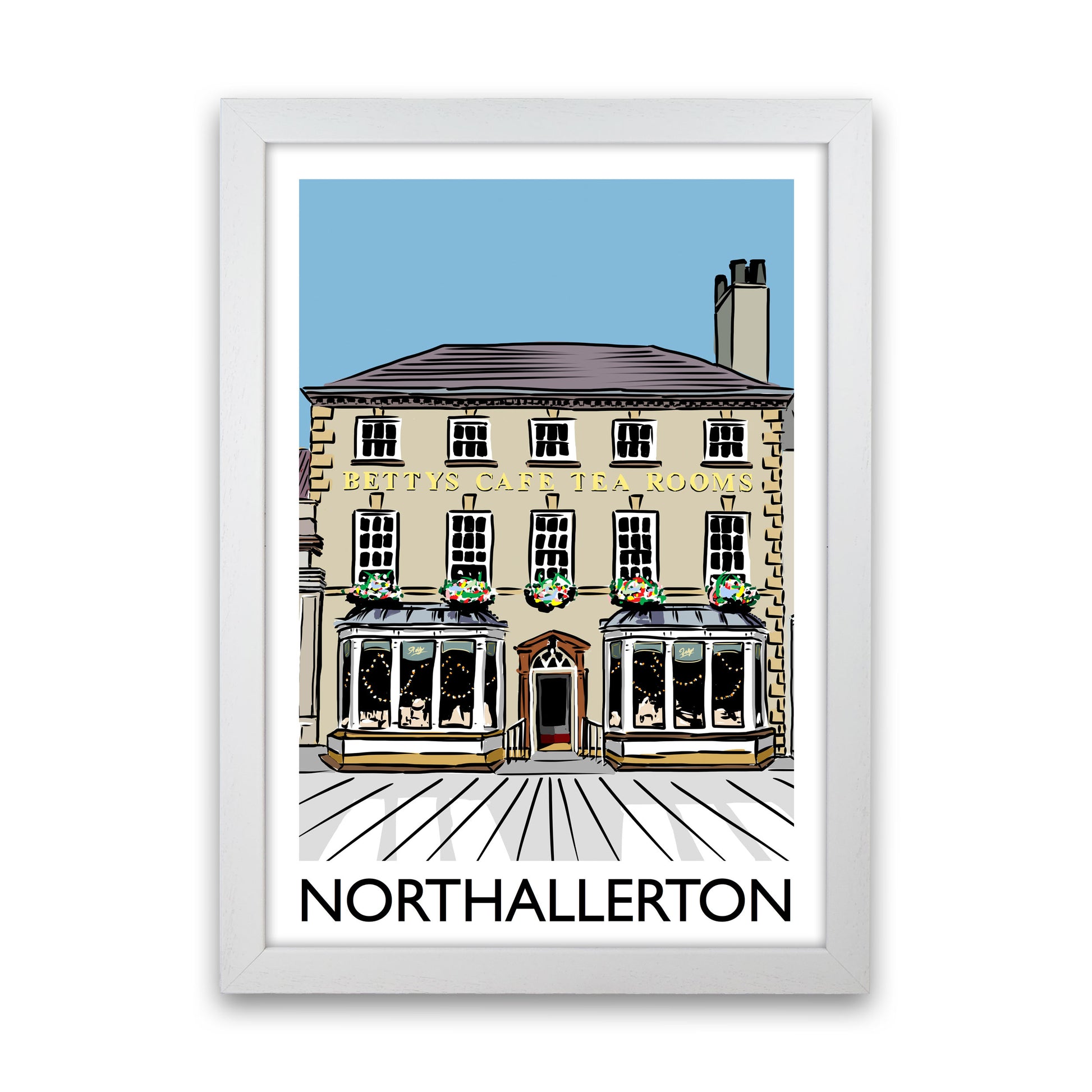 Northallerton Art Print by Richard O'Neill White Grain