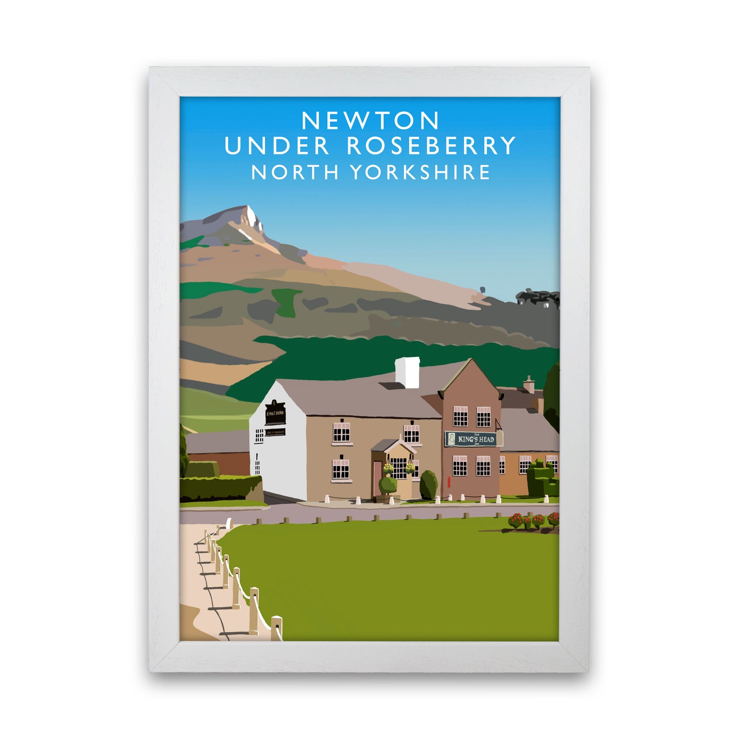 Newton Under Roseberry Art Print by Richard O'Neill White Grain