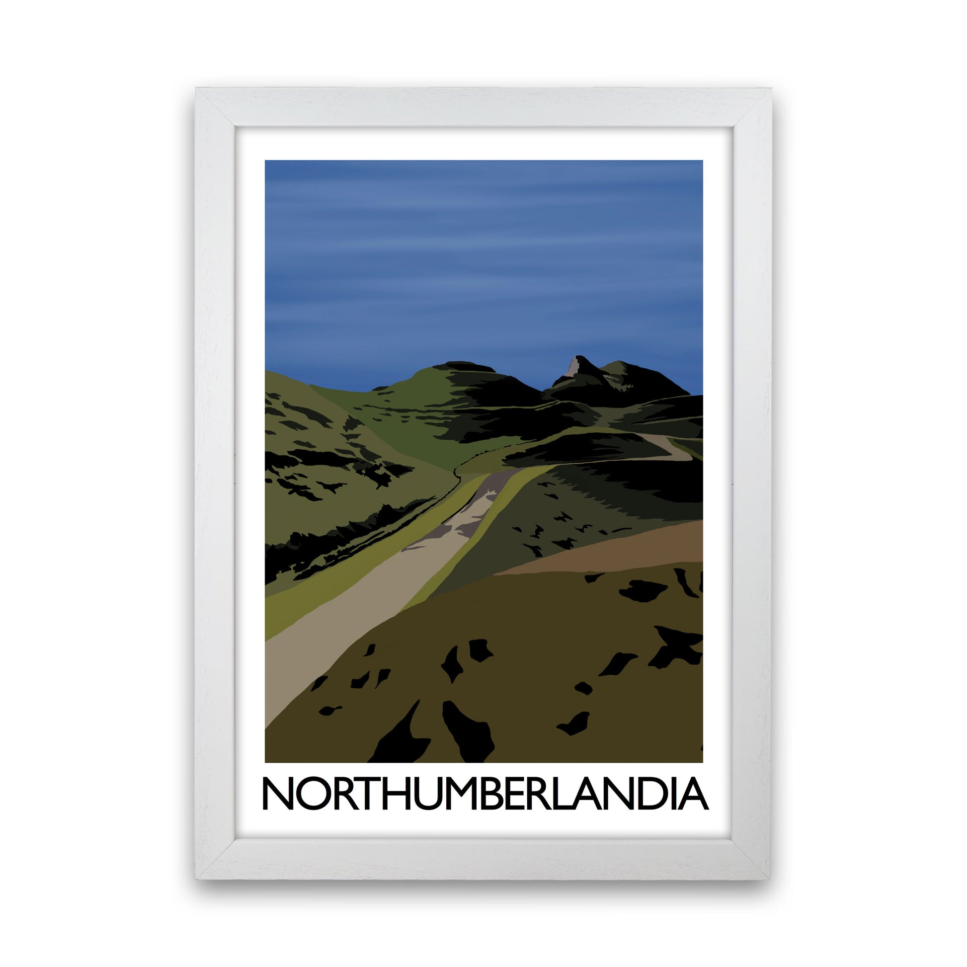 Northumberlandia Art Print by Richard O'Neill White Grain