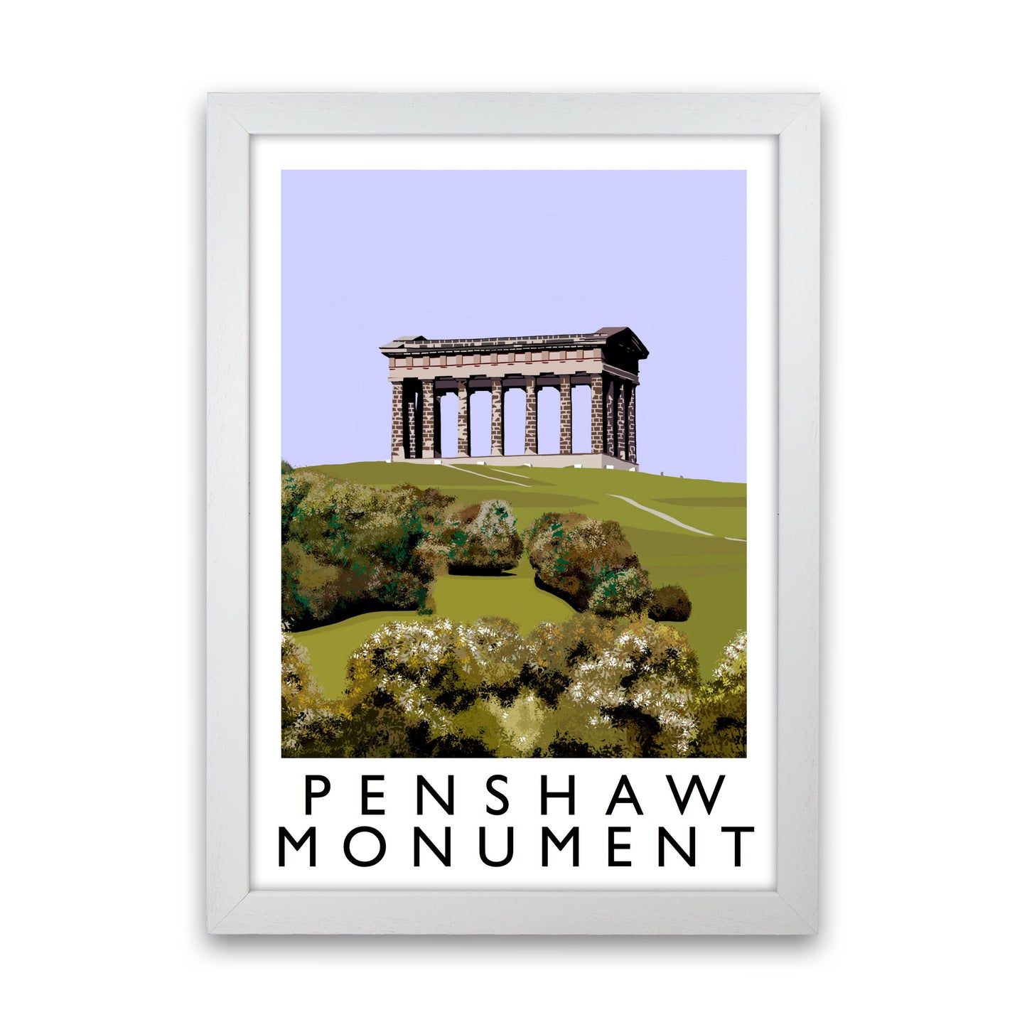 Penshaw Monument Art Print by Richard O'Neill White Grain