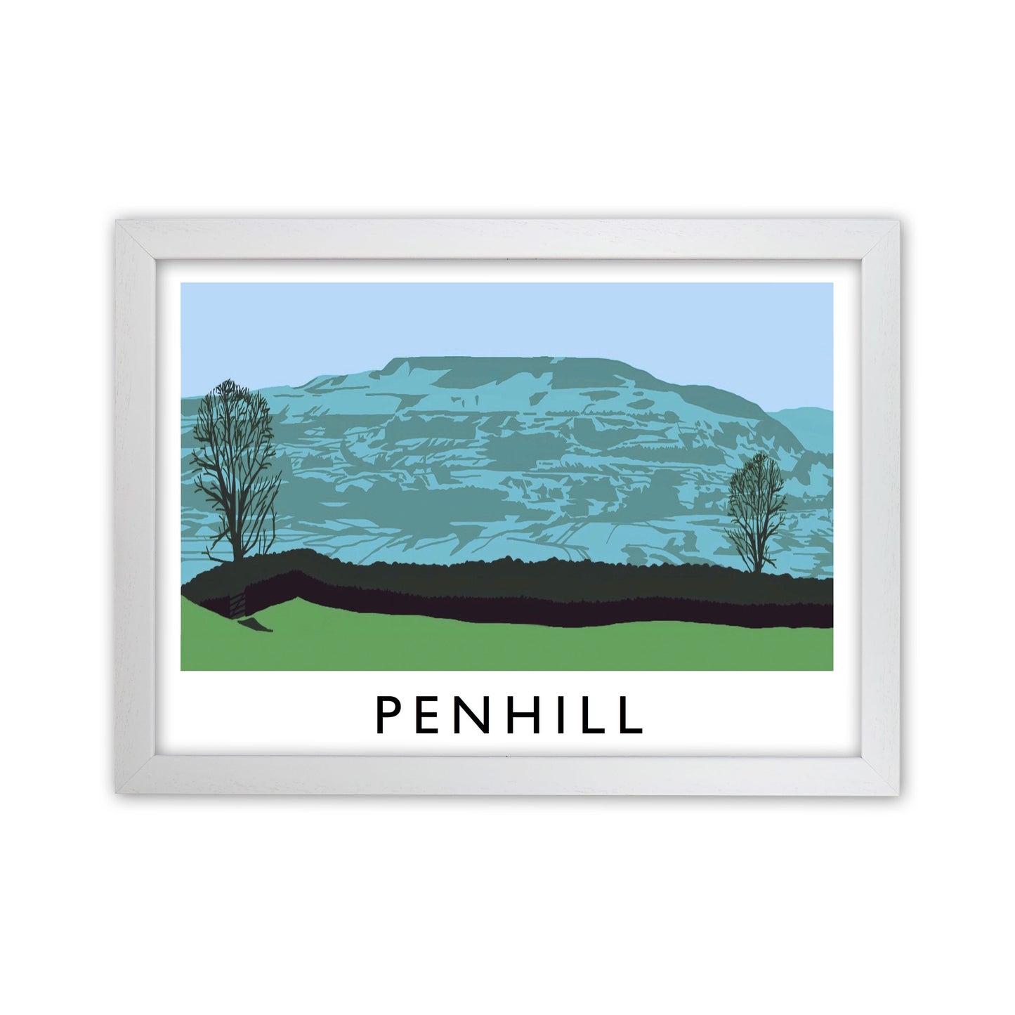 Penhill Art Print by Richard O'Neill White Grain