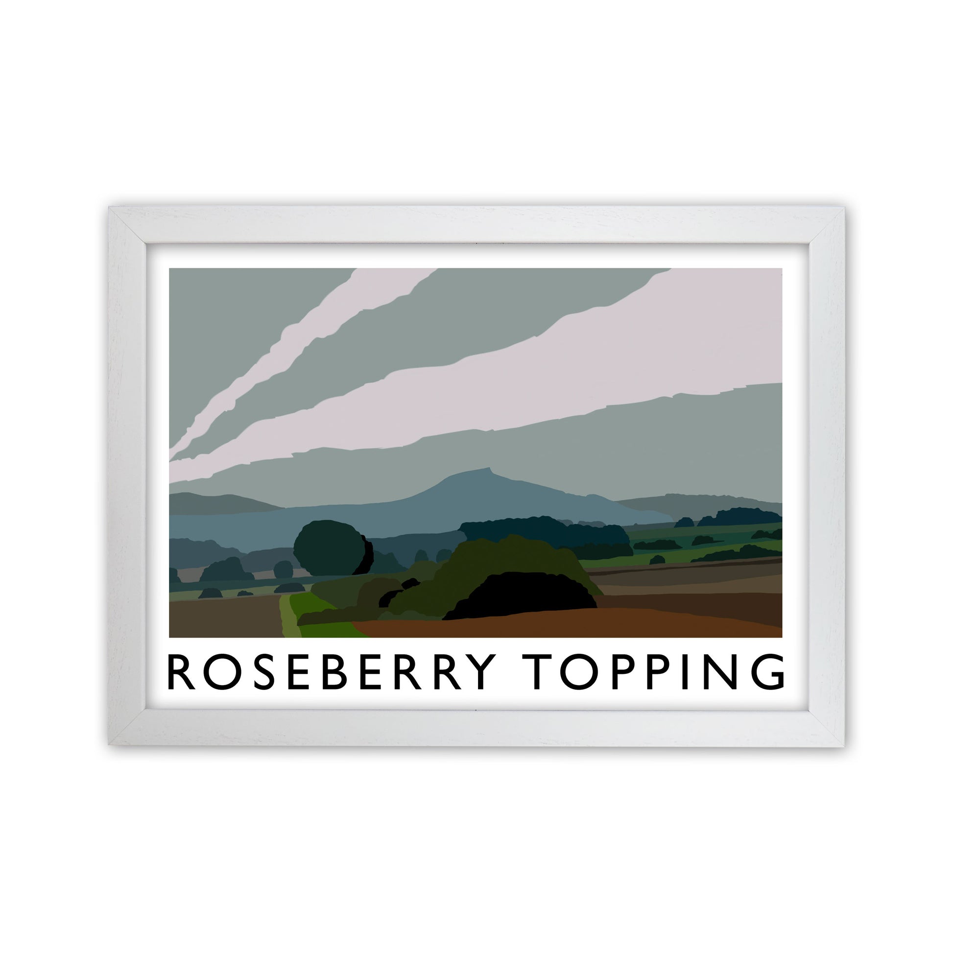 Roseberry Topping 2 Art Print by Richard O'Neill White Grain