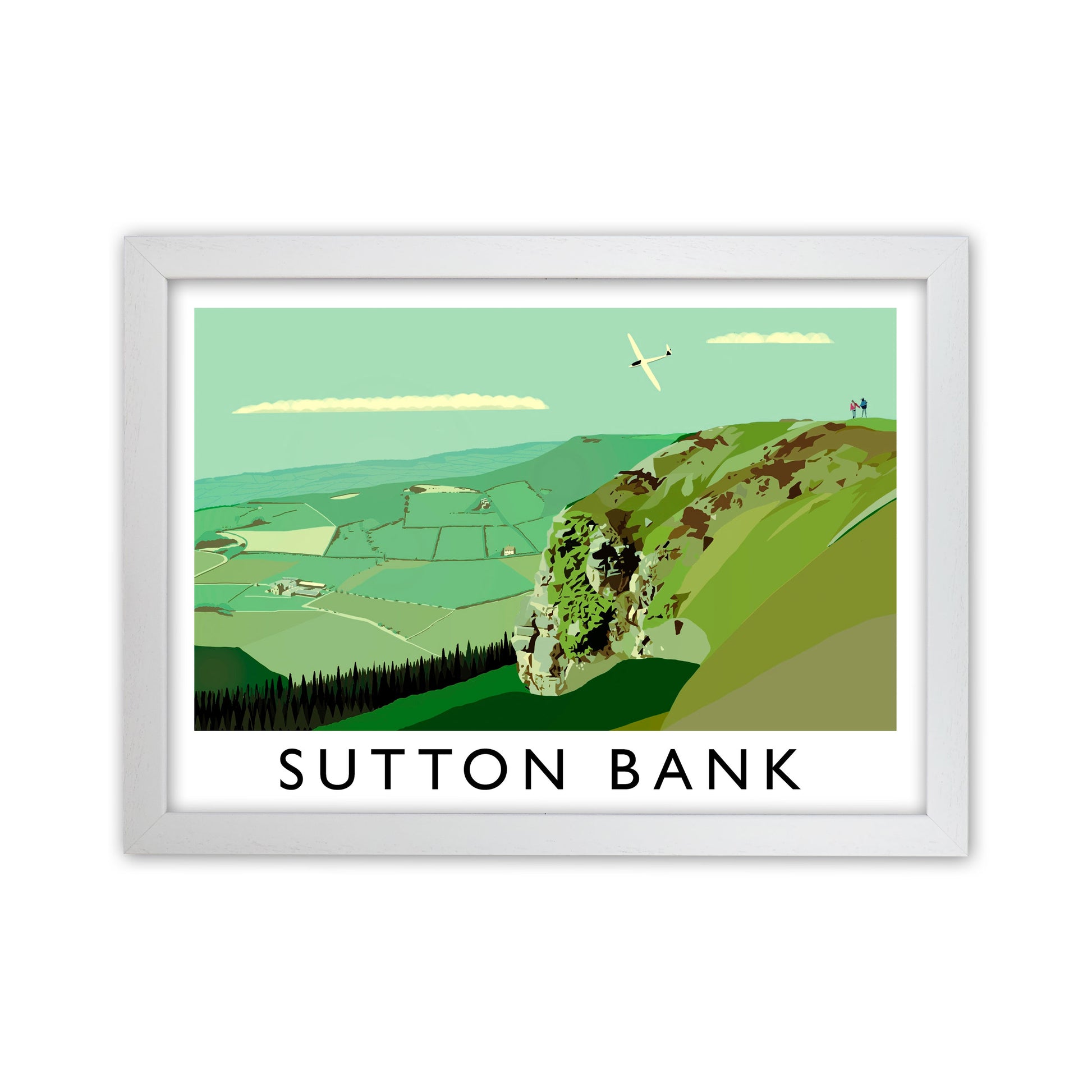 Sutton Bank Art Print by Richard O'Neill White Grain