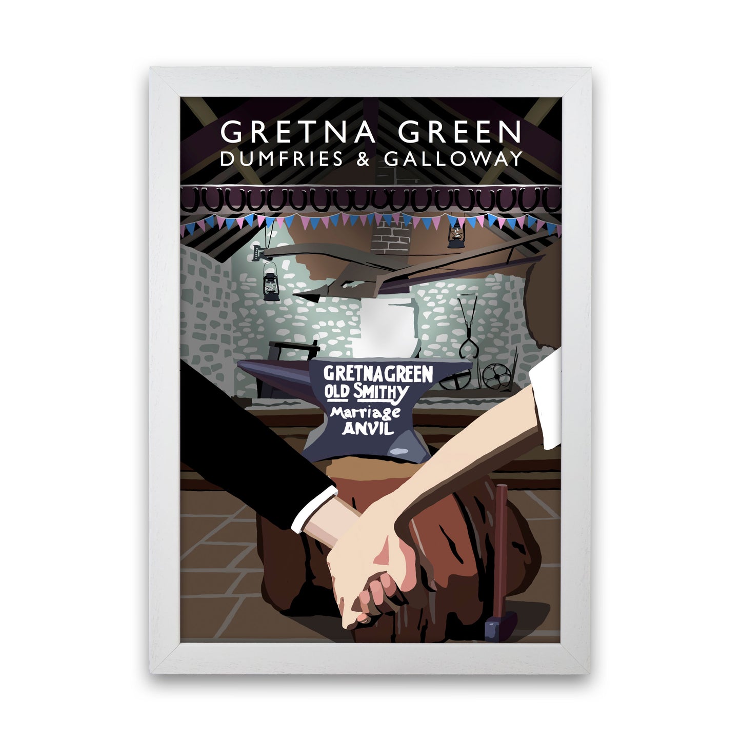 Gretna Green Dumfries & Galloway Art Print by Richard O'Neill White Grain