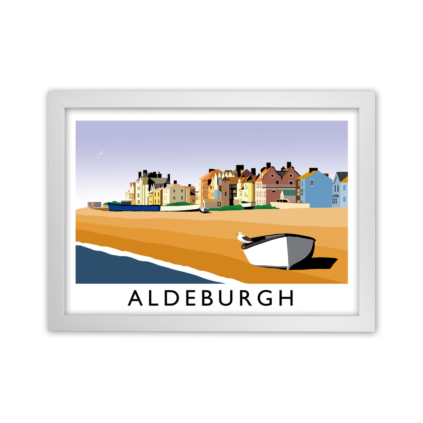 Aldeburgh Art Print by Richard O'Neill White Grain