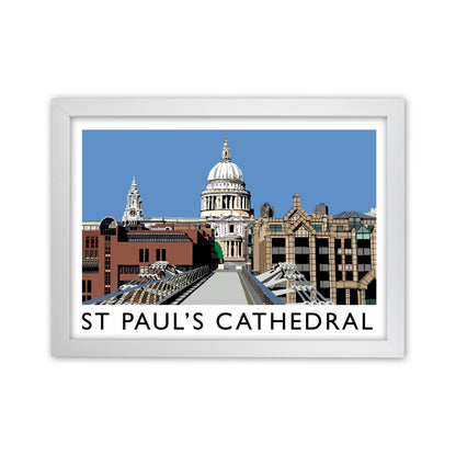 St Pauls Cathedral (Landscape) by Richard O'Neill White Grain