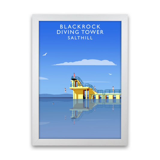 Blackrock Diving Tower (Portrait) by Richard O'Neill White Grain