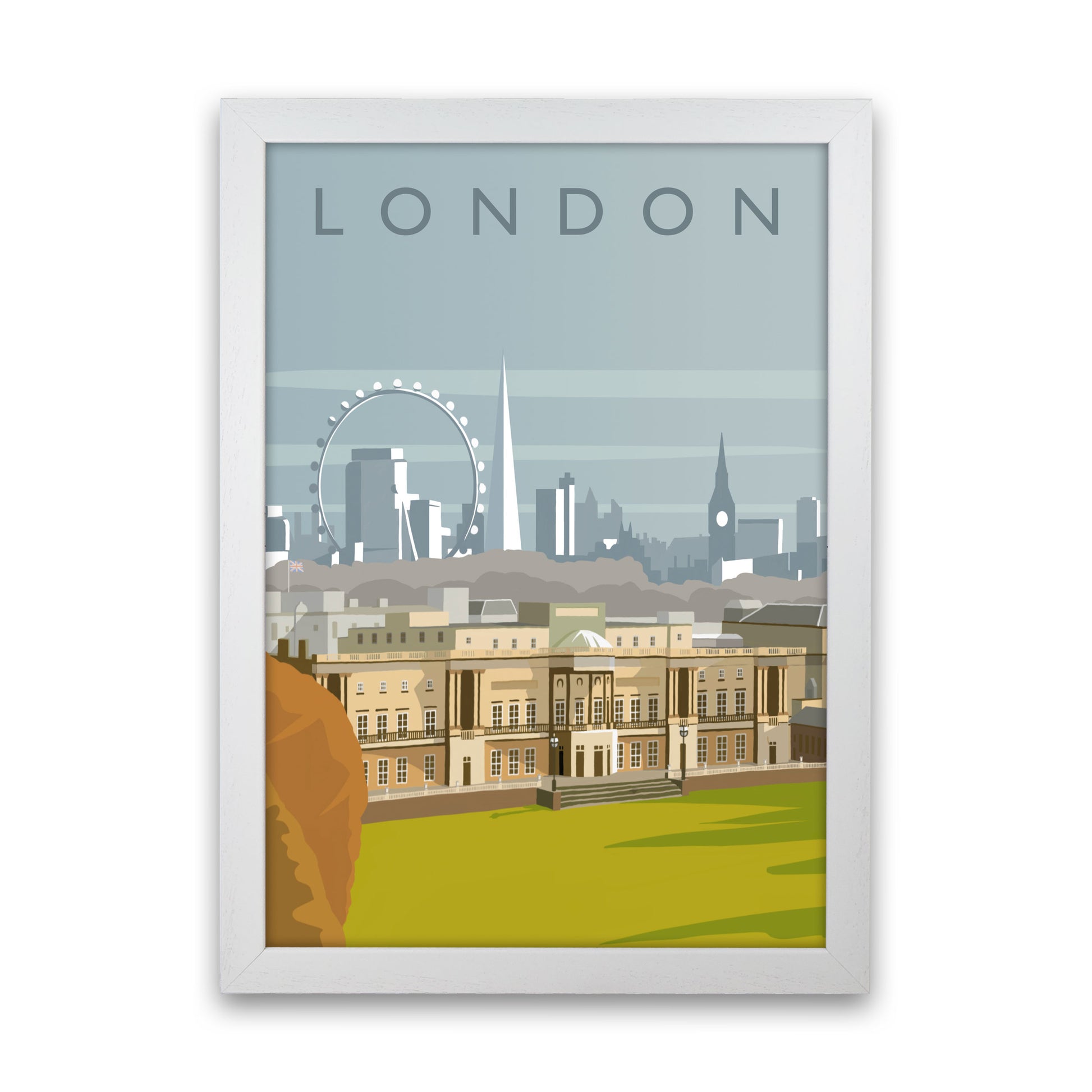 London (Portrait) by Richard O'Neill White Grain